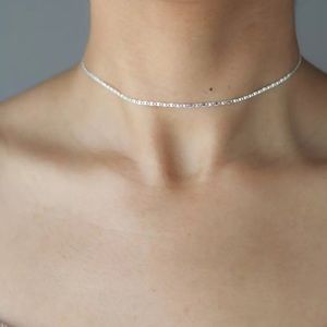 NEW Dainty Adjustable Silver Choker